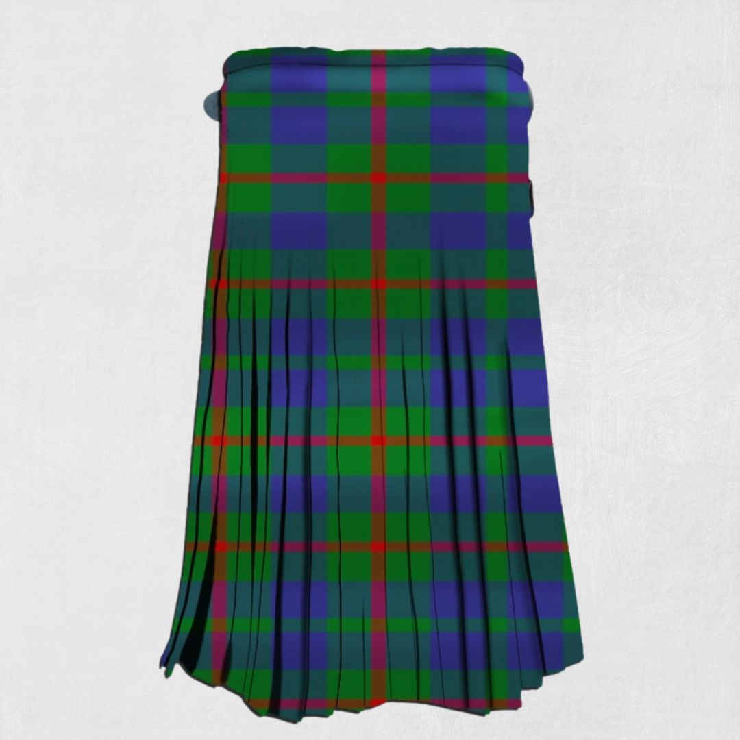 Back view of the Hand-made Agnew Tartan Kilt, showcasing the tailored fit and adjustable strap details for a perfect, comfortable fit