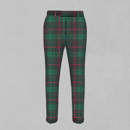 Handmade Armstrong Tartan Trousers - Front view showing the classic tartan pattern and tailored fit.