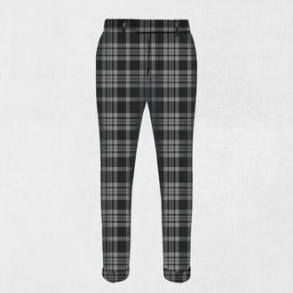 Handmade Black Isle Tartan Trousers - Front view showcasing the bold Black Isle tartan pattern and tailored fit.