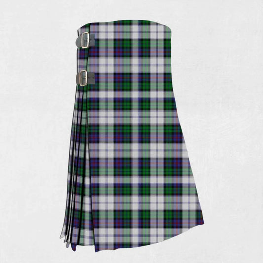 Campbell of Cawdor Dress tartan kilt in blue, green, white, and black pattern