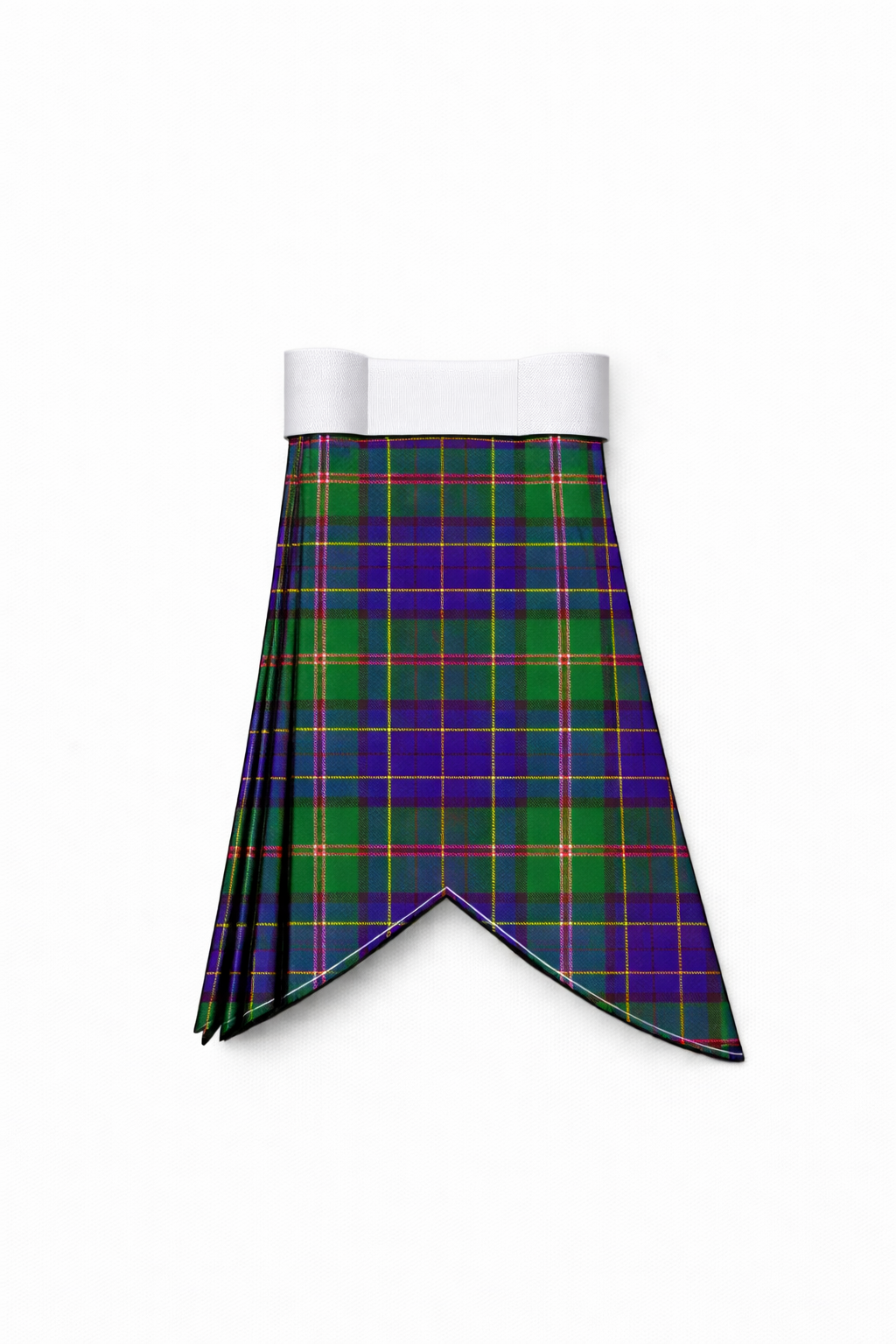 Hand Made Adams tartan flashes worn with traditional Scottish kilt hose for Highland dress