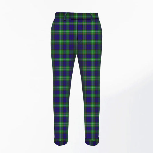 Handmade Allen Tartan Trousers - Front View, showcasing the classic tartan pattern.