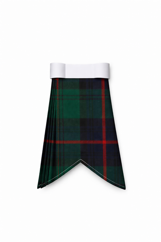 Hand Made Armstrong tartan flashes worn with traditional Scottish kilt hose for Highland dress