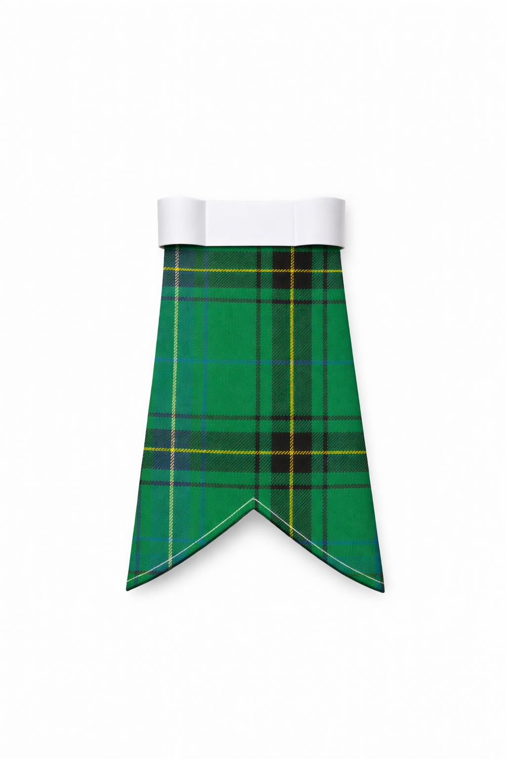 Hand Made Henderson tartan flashes worn with traditional Scottish kilt hose for Highland dress