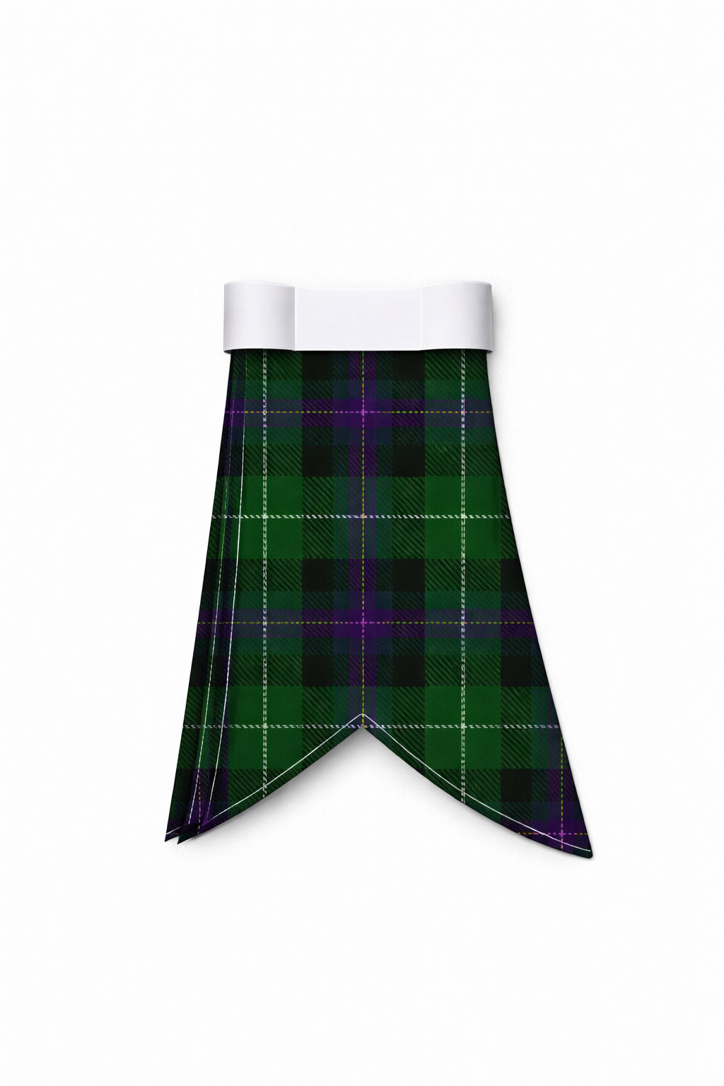 Hand Made Hibs tartan flashes worn with traditional Scottish kilt hose for Highland dress