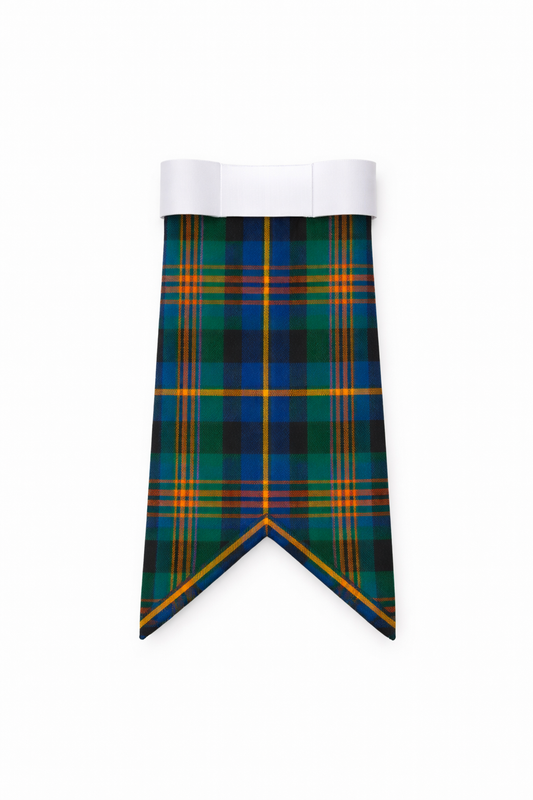 Hand Made MacDonald Clan Ancient tartan flashes worn with traditional Scottish kilt hose for Highland