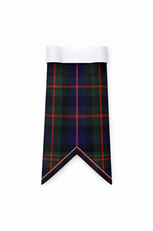 Hand Made Murray of Atholl Modern tartan flashes worn with traditional Scottish kilt hose for Highland dress