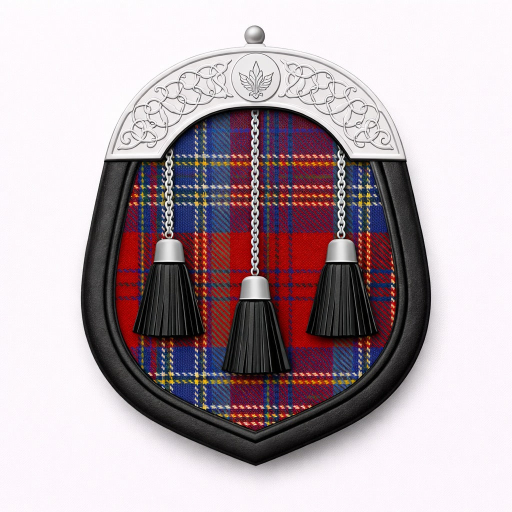 Handmade House of Edgar tartan sporran with traditional Highland design for Scottish kilt outfits
