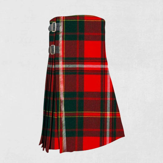 Hand made Hay tartan kilt with red, green, and yellow check pattern