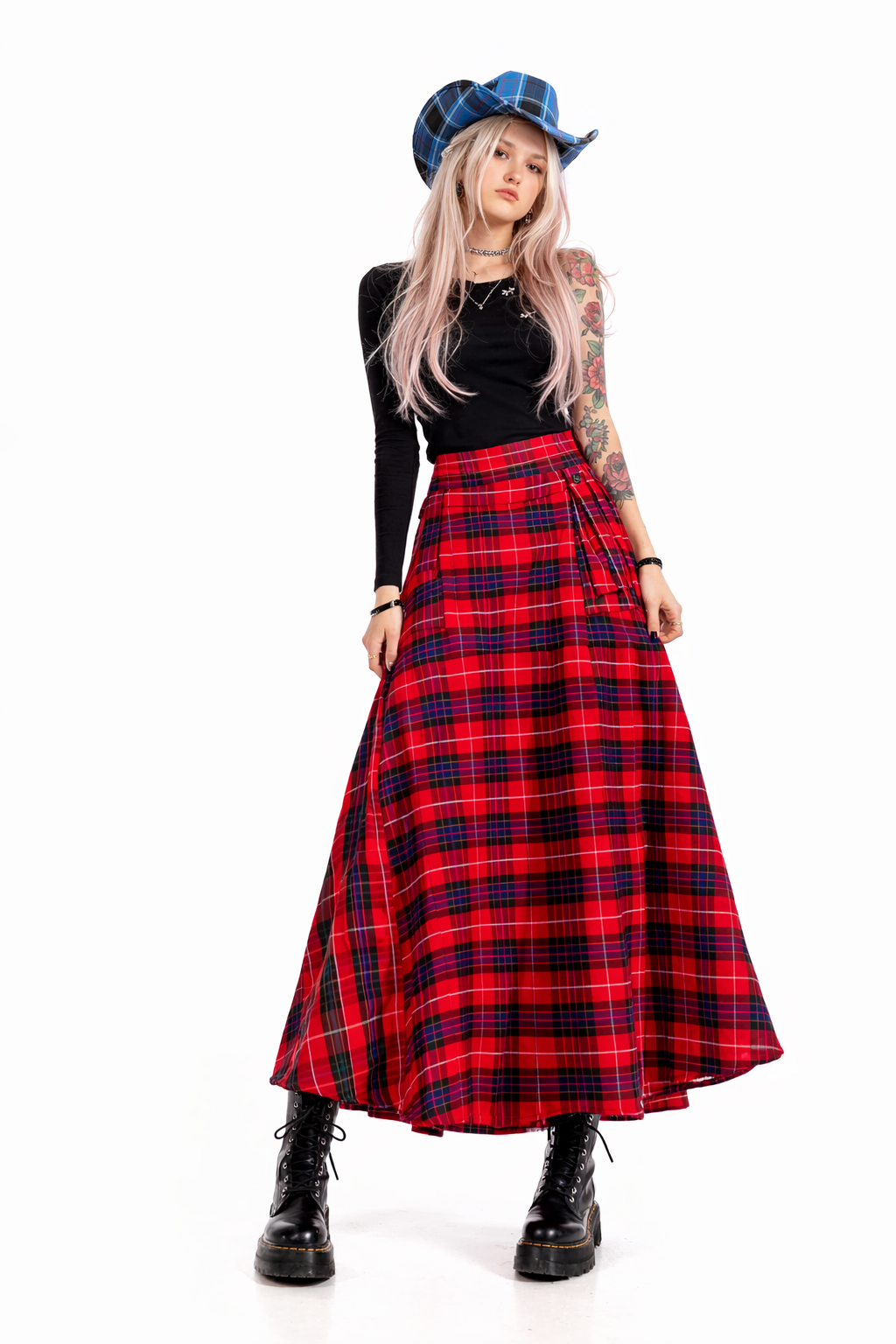 Heritage wrap skirt with adjustable waist and classic design for casual and everyday wear
