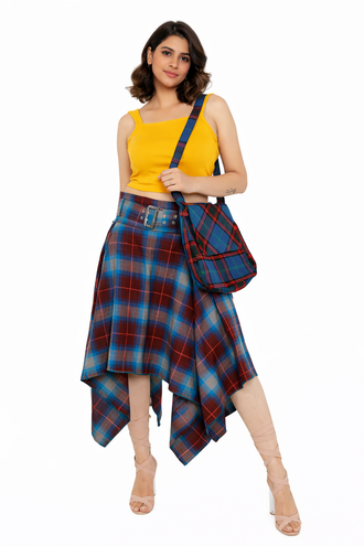 Highland Breeze layered skirt for women with flowing design for casual and festival wear