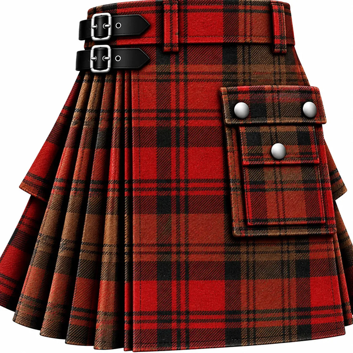 Kerr Weathered Tartan Kilt in traditional Scottish Highland style