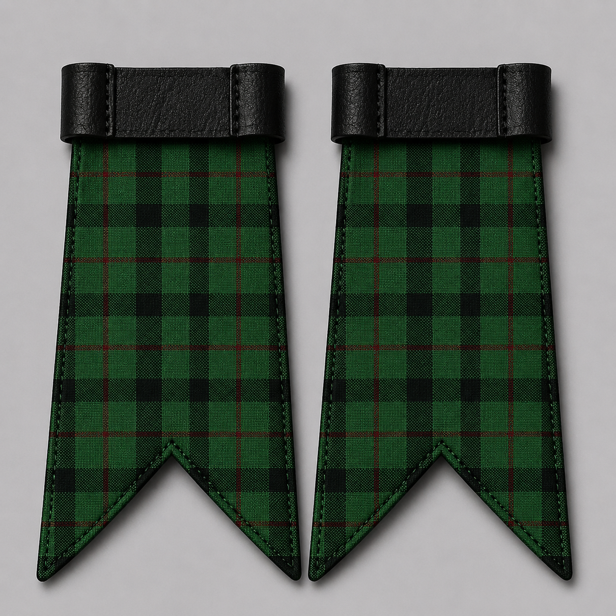 Kincaid Modern tartan flashes for Highland kilt hose in authentic Scottish clan pattern