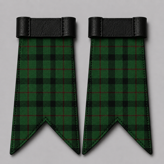 Kincaid Modern tartan flashes for Highland kilt hose in authentic Scottish clan pattern