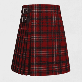 MacAlister Tartan Kilt featuring authentic Scottish clan tartan with traditional pleated Highland design