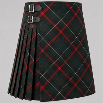 MacDiarmid Tartan Kilt featuring authentic Scottish clan tartan with traditional pleated Highland design