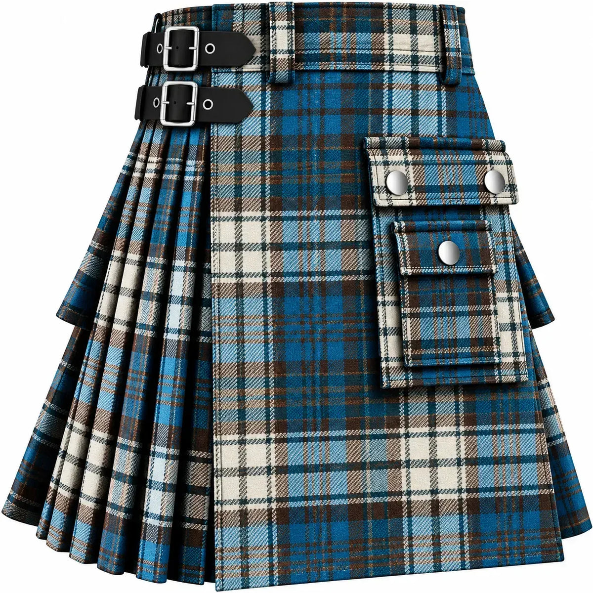 MacDonald Dress Muted Blue Special Ancient Tartan Kilt in traditional Scottish Highland style