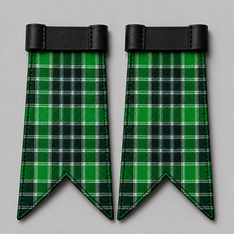 MacDonald Lord of the Isles Ancient tartan flashes for Highland kilt hose with authentic Scottish pattern