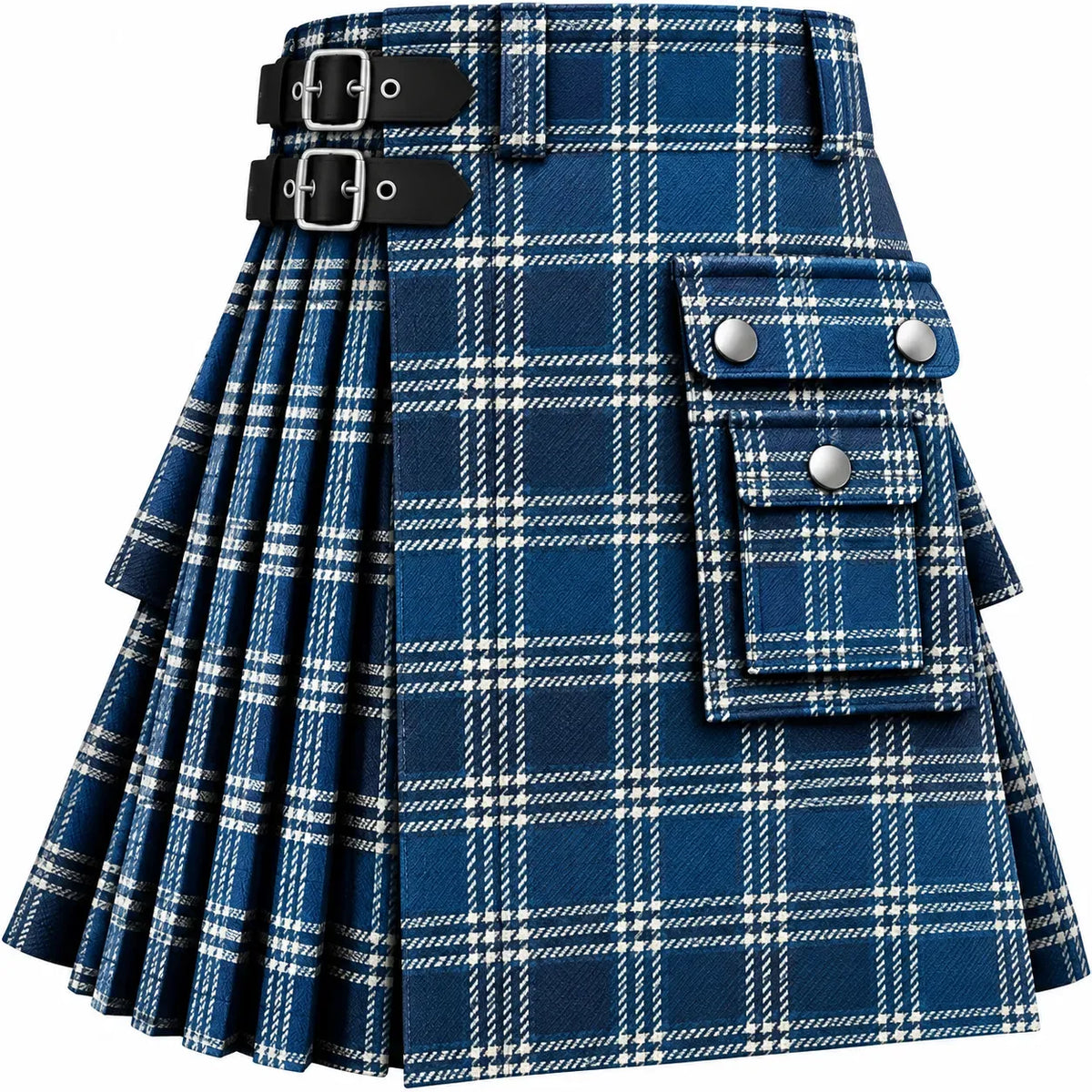 MacDonald Lord of the Isles Hunting Blue Ancient Tartan Kilt in traditional Scottish Highland style