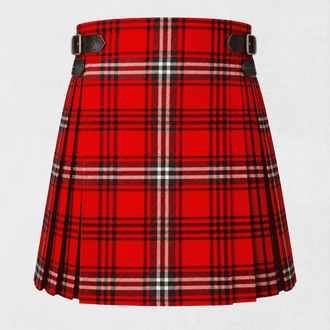 MacGillivray Tartan Kilt featuring authentic Scottish clan tartan with traditional pleated Highland design