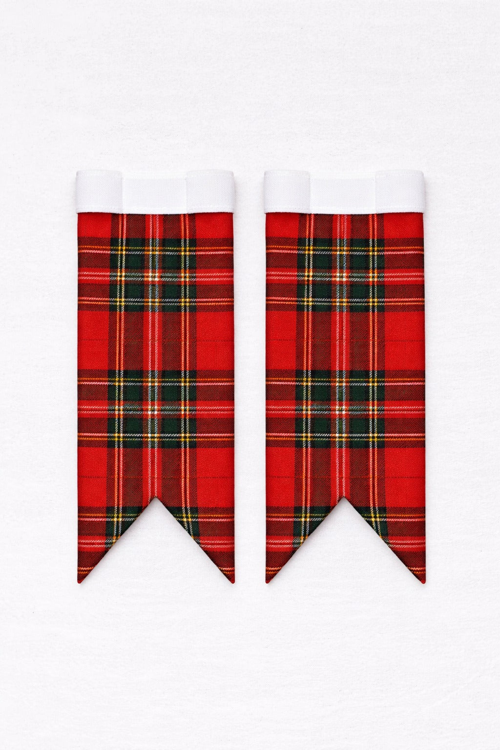 MacGregor tartan flashes worn with traditional Scottish kilt hose