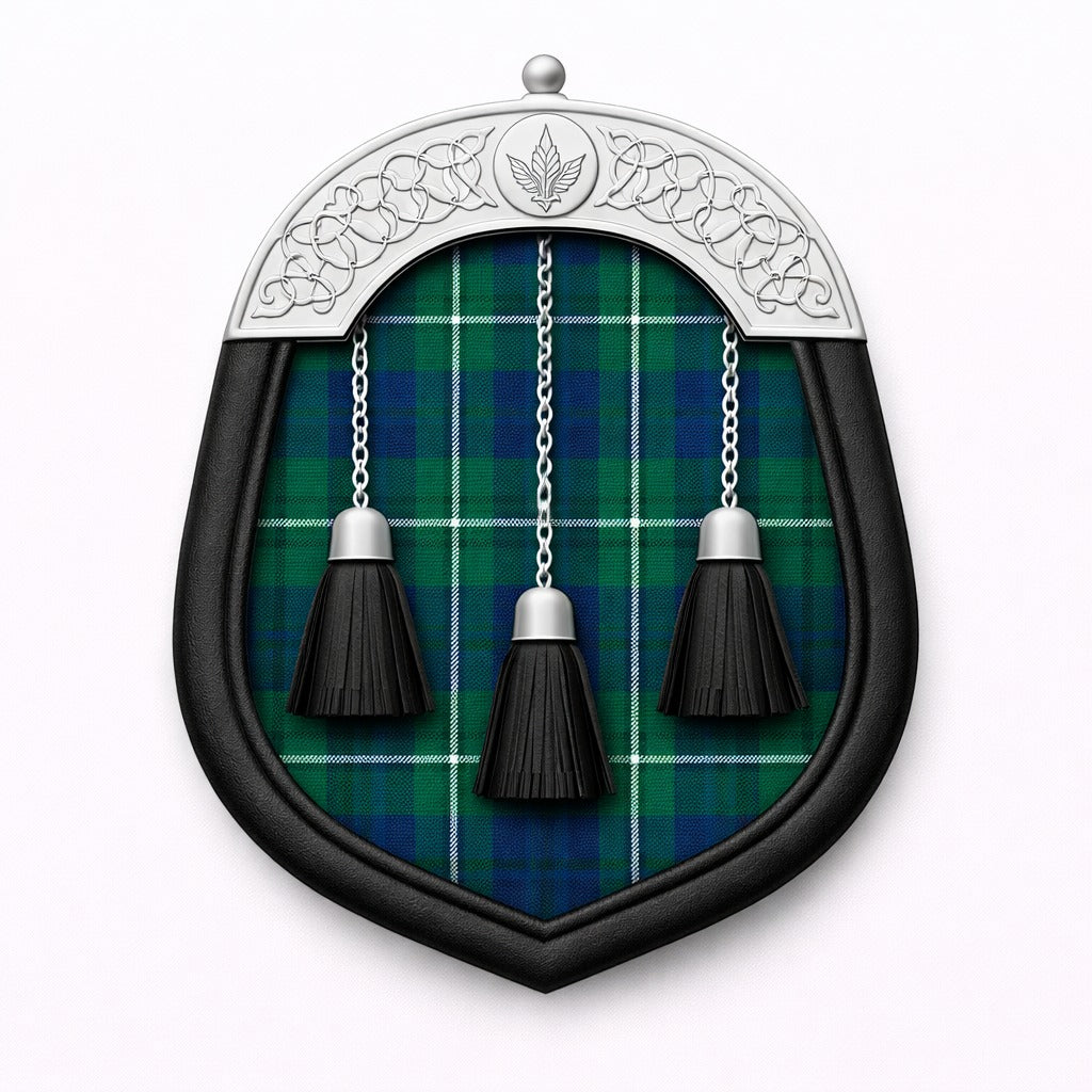 MacIntyre Hunting Ancient tartan sporran with traditional Highland design for Scottish kilt outfits
