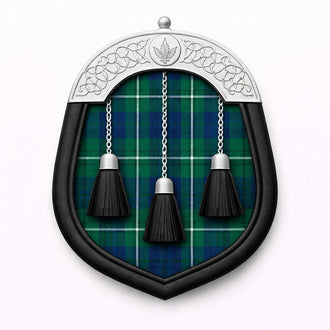 MacIntyre Hunting Ancient tartan sporran with traditional Highland design for Scottish kilt outfits
