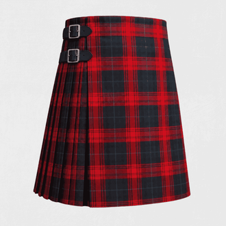 MacLachlan Tartan Kilt featuring authentic Scottish clan tartan with traditional pleated Highland design