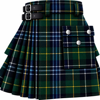MacLean Dress Ancient Tartan Kilt in traditional Scottish Highland style