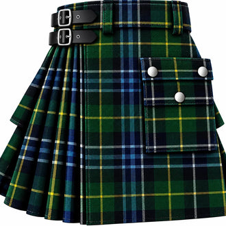 MacLean Hunting Tartan Kilt in traditional Scottish Highland style