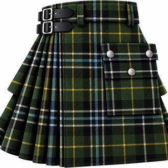 MacLean Of Duart Hunting Muted Tartan Kilt in traditional Scottish Highland style