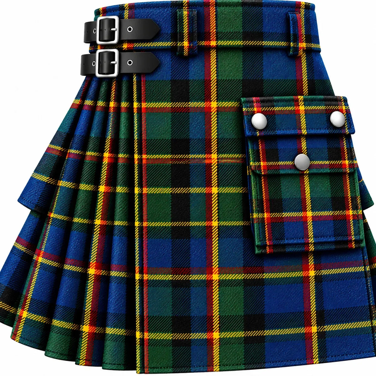 MacLeod Hebridean Tartan Kilt in traditional Scottish Highland style