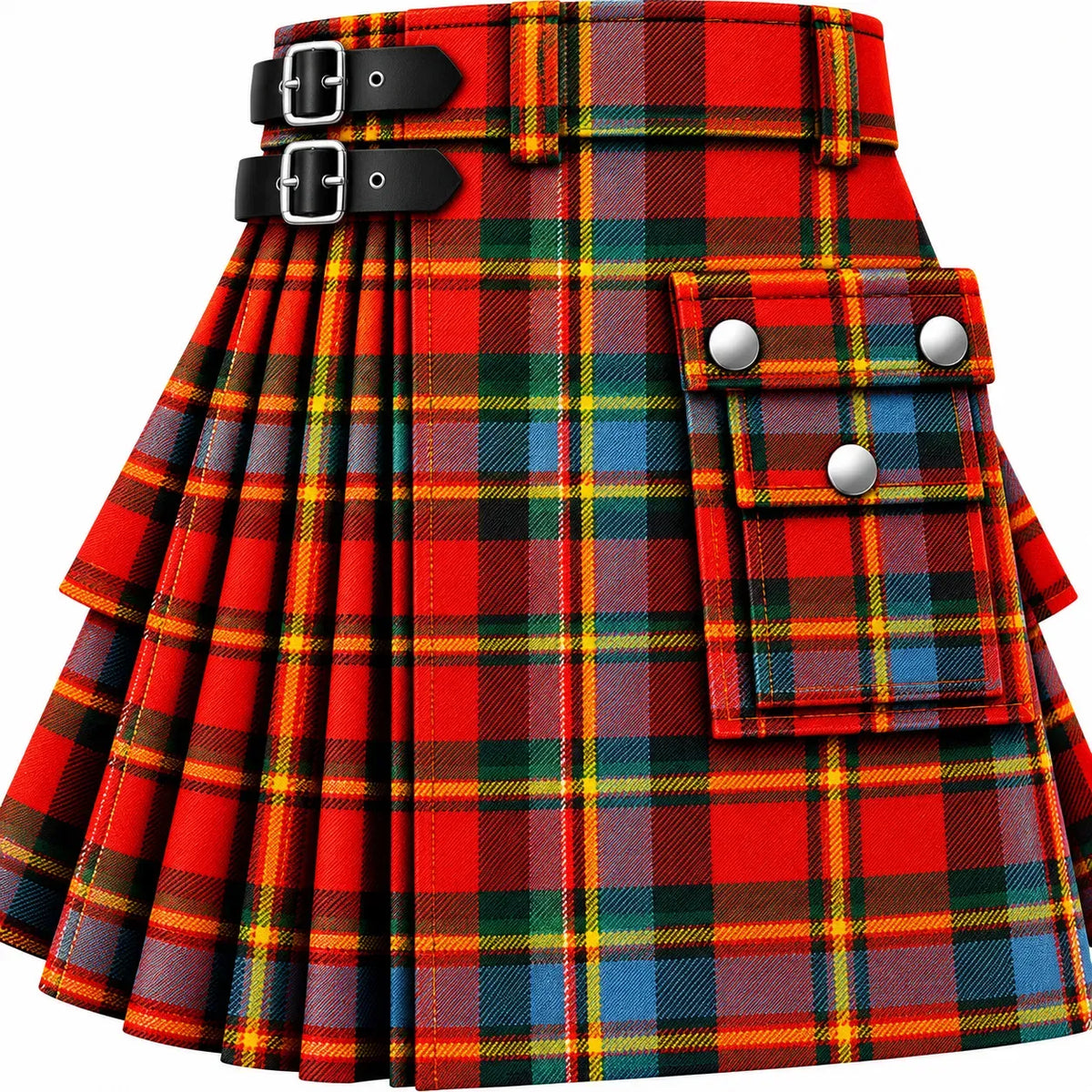 MacLeod Red Ancient Tartan Kilt in traditional Scottish Highland style

