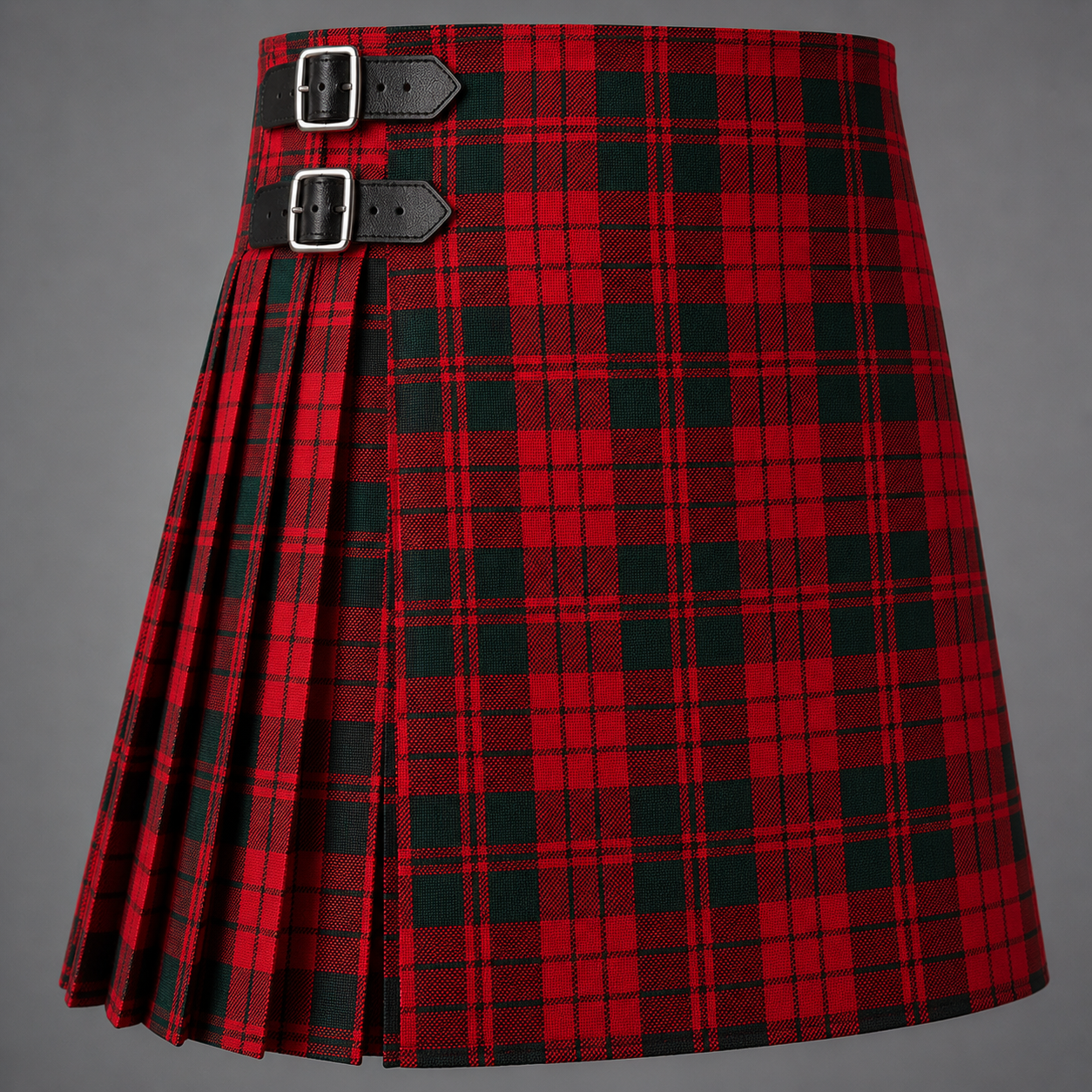 MacNicol Tartan Kilt featuring authentic Scottish clan tartan with traditional pleated Highland design