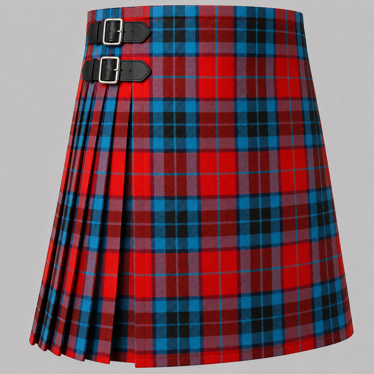 MacTavish Tartan Kilt featuring authentic Scottish clan tartan with traditional pleated Highland design