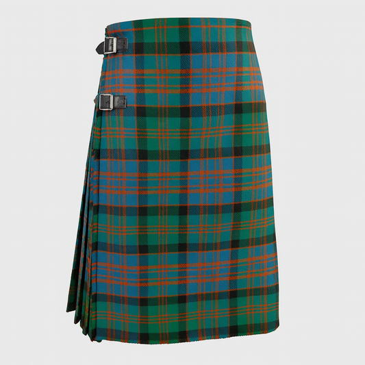 MacDonald Clan Ancient Tartan Kilt with adjustable straps in traditional Scottish design