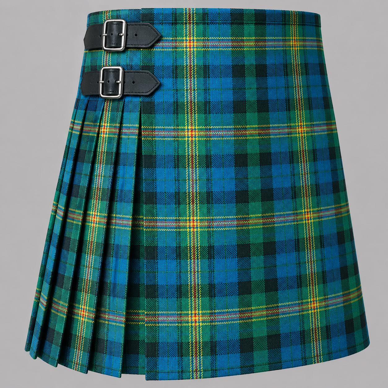Maitland Tartan Kilt featuring authentic Scottish clan tartan with traditional pleated Highland design