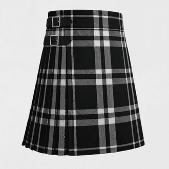 Menzies Tartan Kilt featuring authentic Scottish clan tartan with traditional pleated Highland design