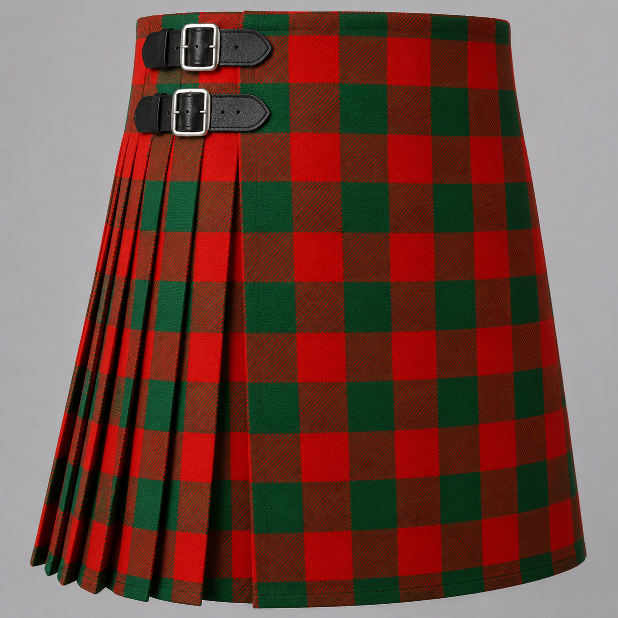 Moncreiffe Tartan Kilt featuring authentic Scottish clan tartan with traditional pleated Highland design