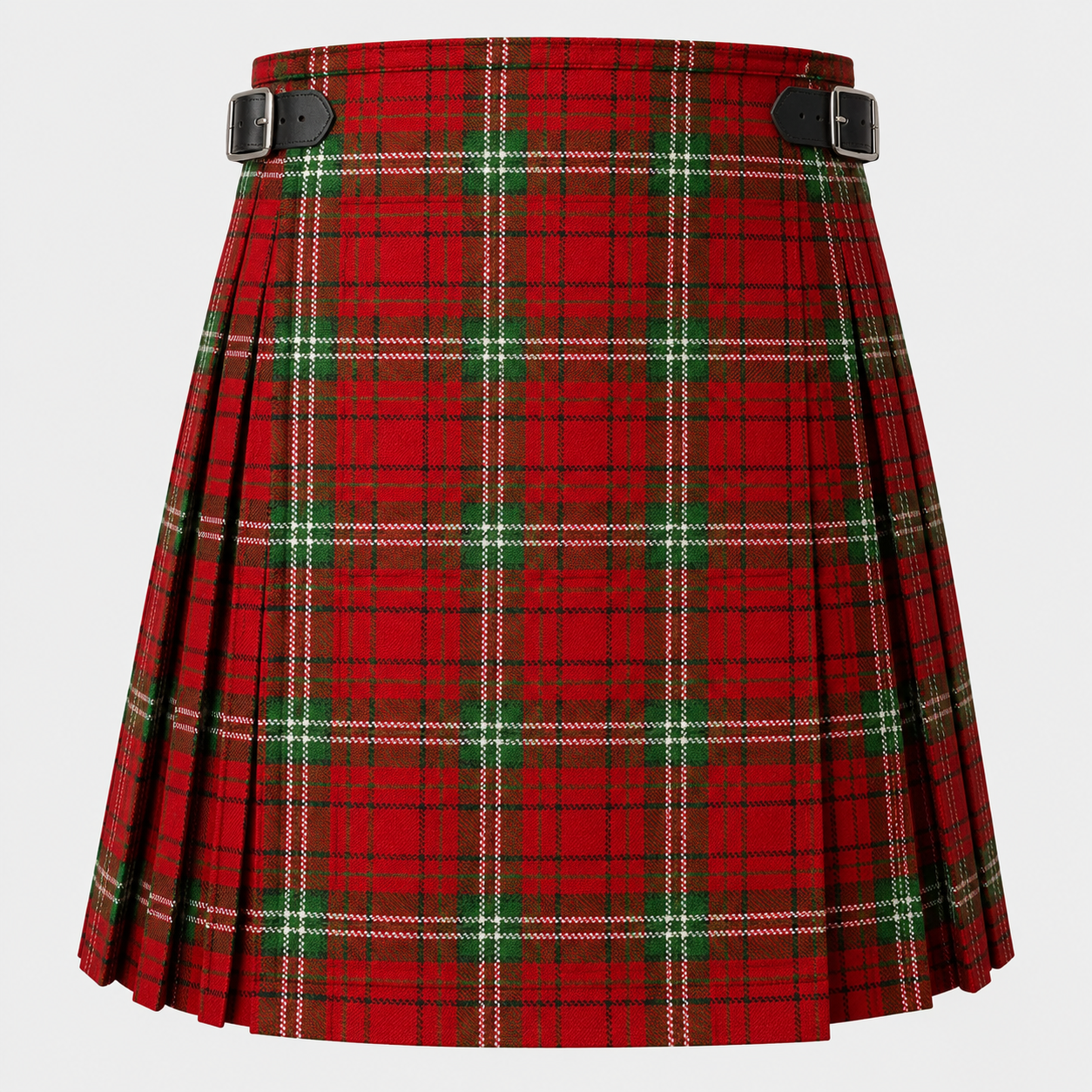 Morrison Tartan Kilt featuring authentic Scottish clan tartan with traditional pleated Highland design