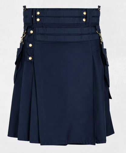 navy blue kilt