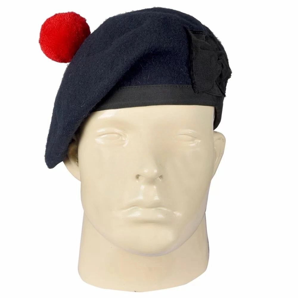 Navy Blue Balmoral Hat – Traditional Scottish Highland Bonnet