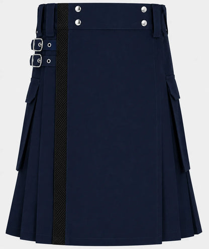 navy blue kilt