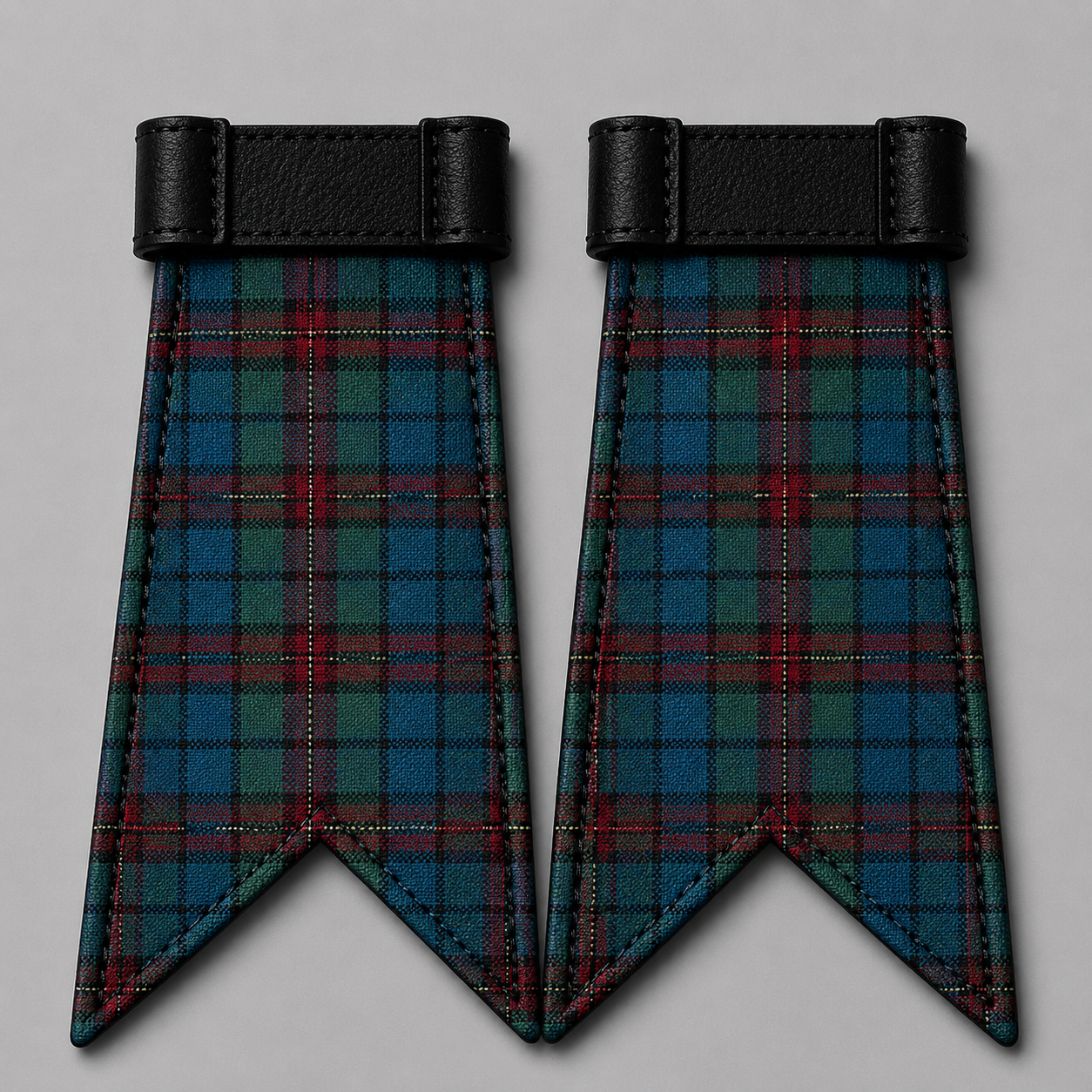 Orkney Clan tartan flashes accessory for Scottish kilt hose and traditional Highland dress wear