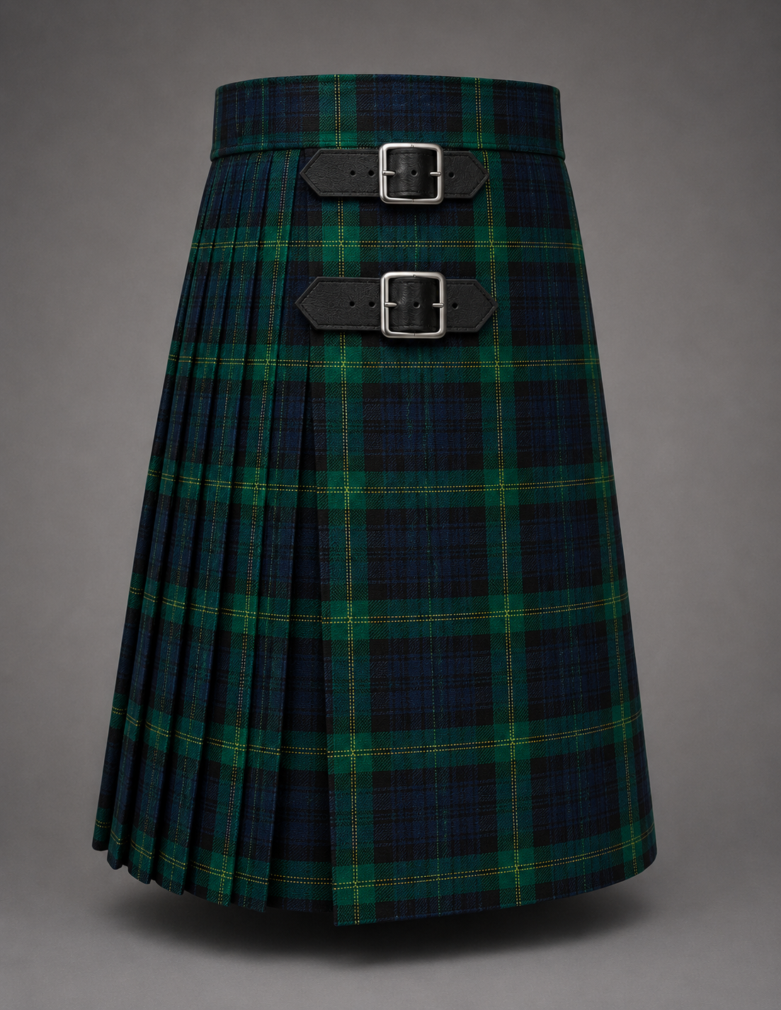 Polaris Tartan Kilt featuring authentic tartan pattern with traditional pleated Highland design