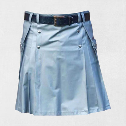 Hand-Made Modern Utility Kilt – Front with Pockets and Adjustable Straps