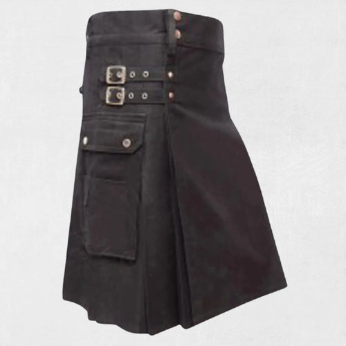 Black utility kilt