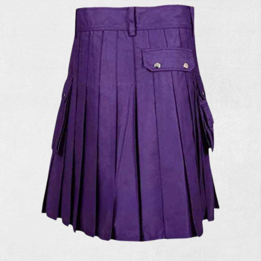 Premium Scottish Utility Kilt Design – Back with Pleats and Reinforced Details
