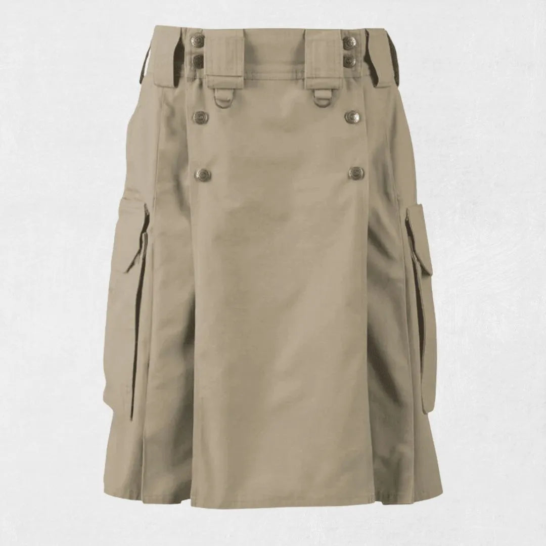 "Premium Quality Custom Made Tactical Duty Kilt with utility pockets and adjustable fit"
