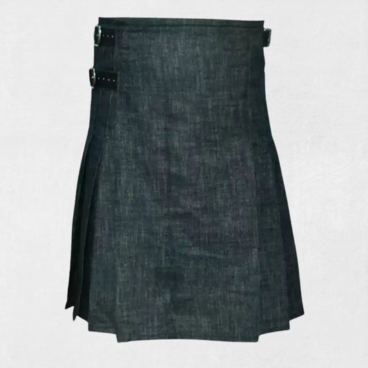 Premium Quality Denim Custom Made Sports Kilt with adjustable fit and utility pockets